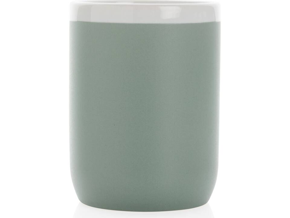 Ceramic mug with white rim 23