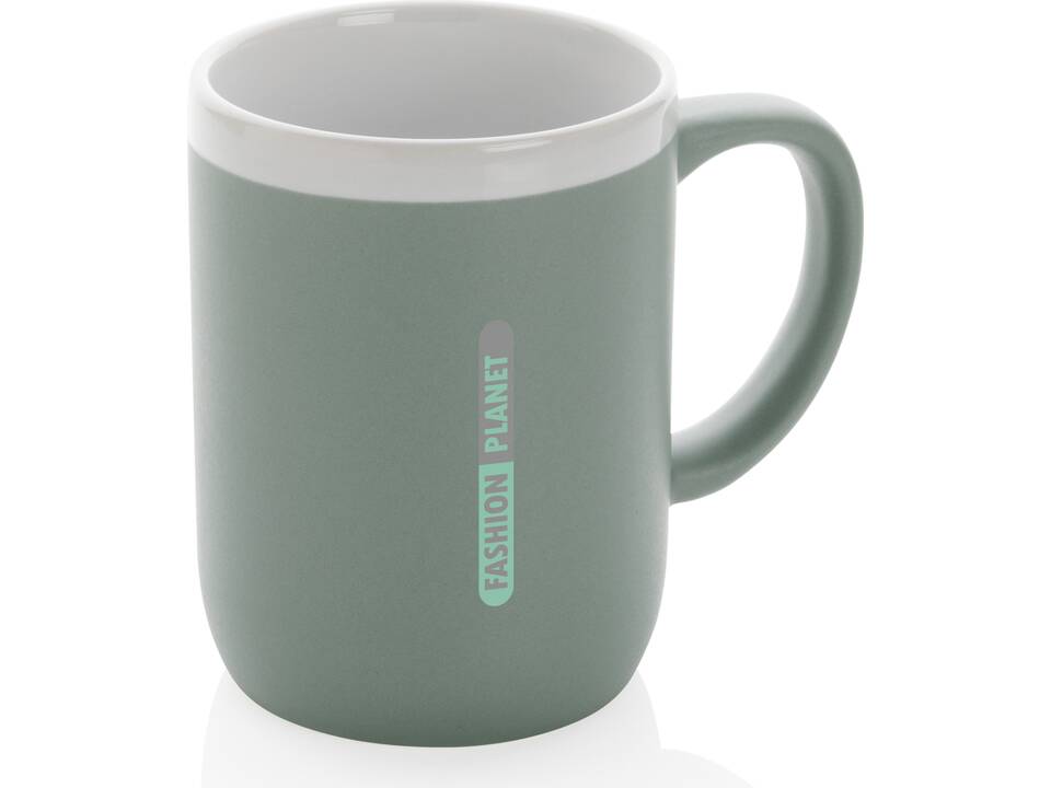 Ceramic mug with white rim 24