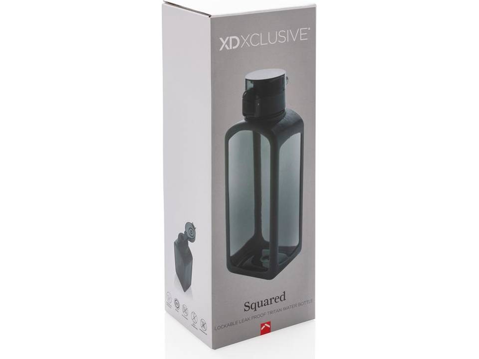 Squared lockable leak proof tritan water bottle 23