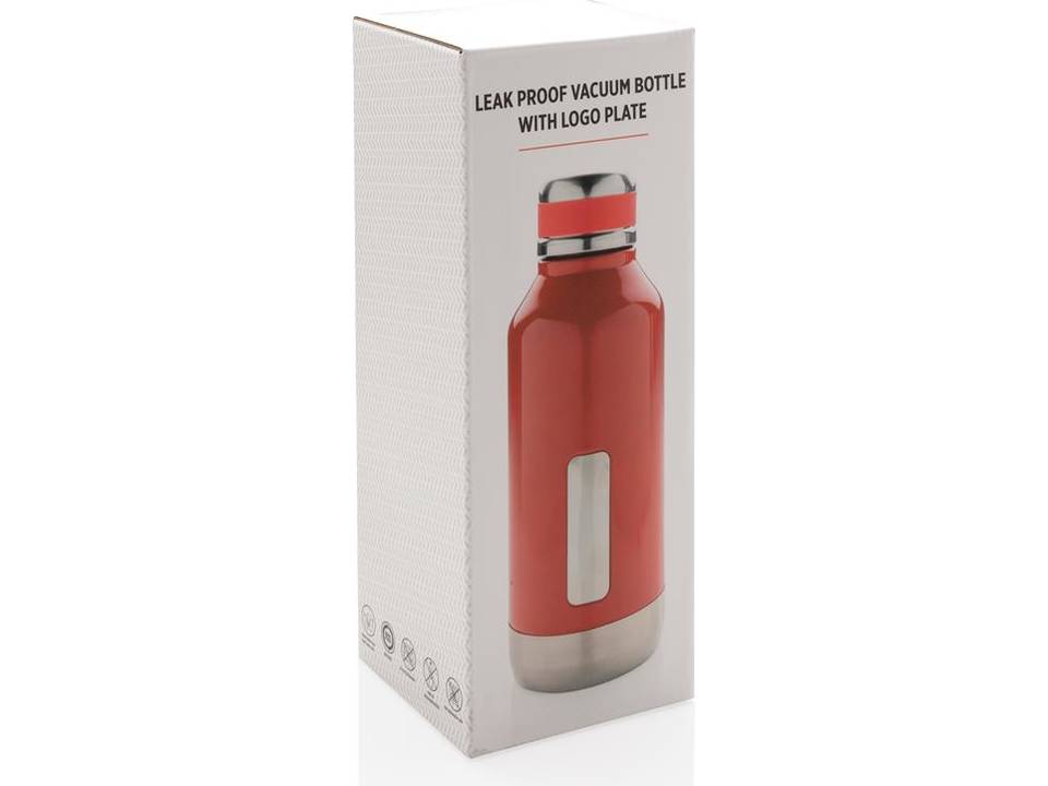 Leak proof vacuum bottle with logo plate - 500 ml 8