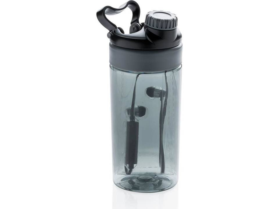 Leakproof bottle with wireless earbuds 1