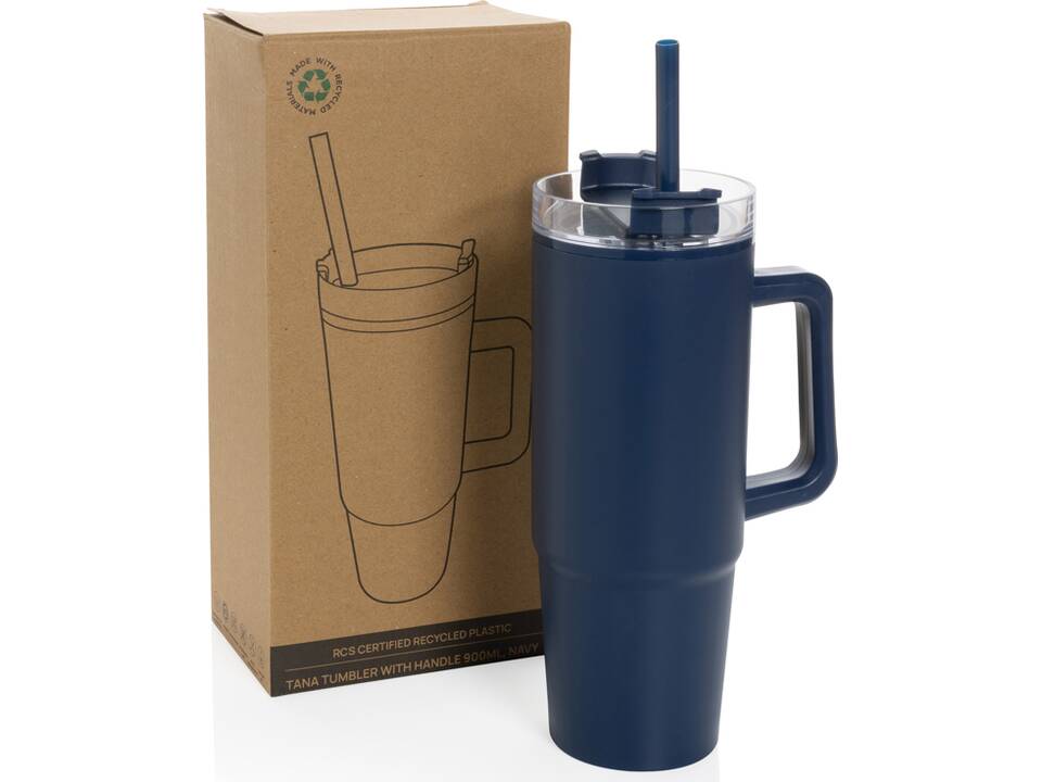 Tana RCS recyled plastic tumbler with handle 900ml 10