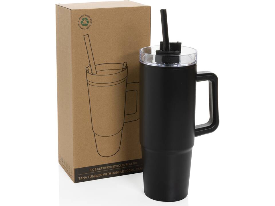 Tana RCS recyled plastic tumbler with handle 900ml 19