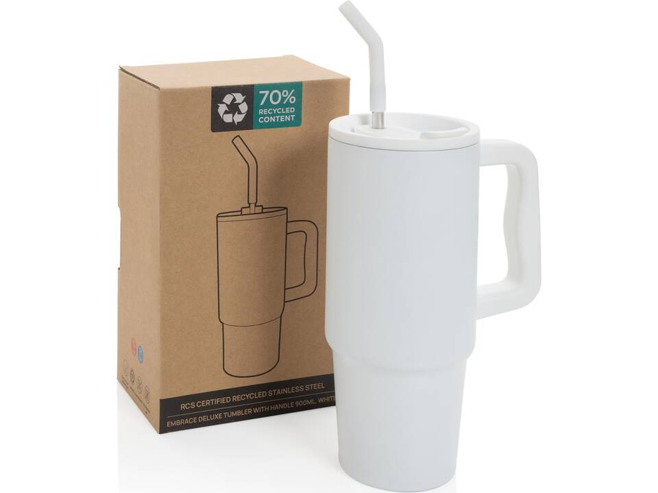 Embrace deluxe RCS recycled stainless steel tumbler 900ml 90