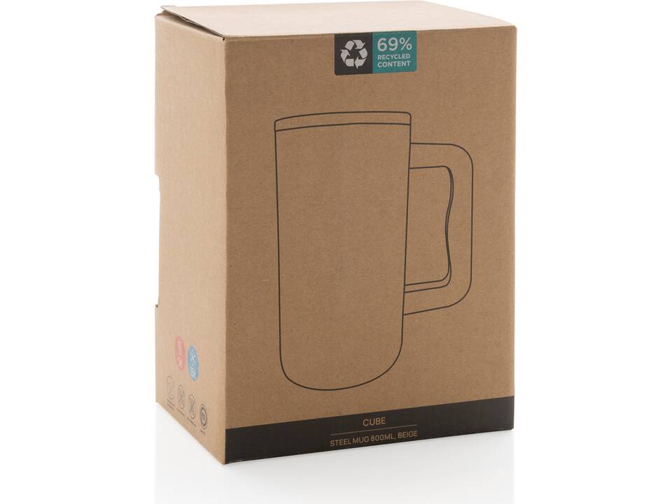 Cube RCS certified recycled steel mug 800ml 66