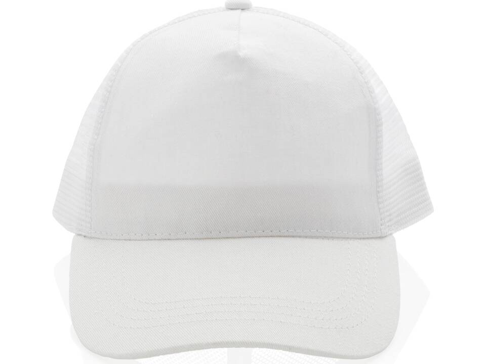 Impact AWARE™ Brushed rcotton 5 panel trucker cap 190gr 12