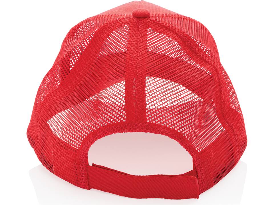 Impact AWARE™ Brushed rcotton 5 panel trucker cap 190gr 22