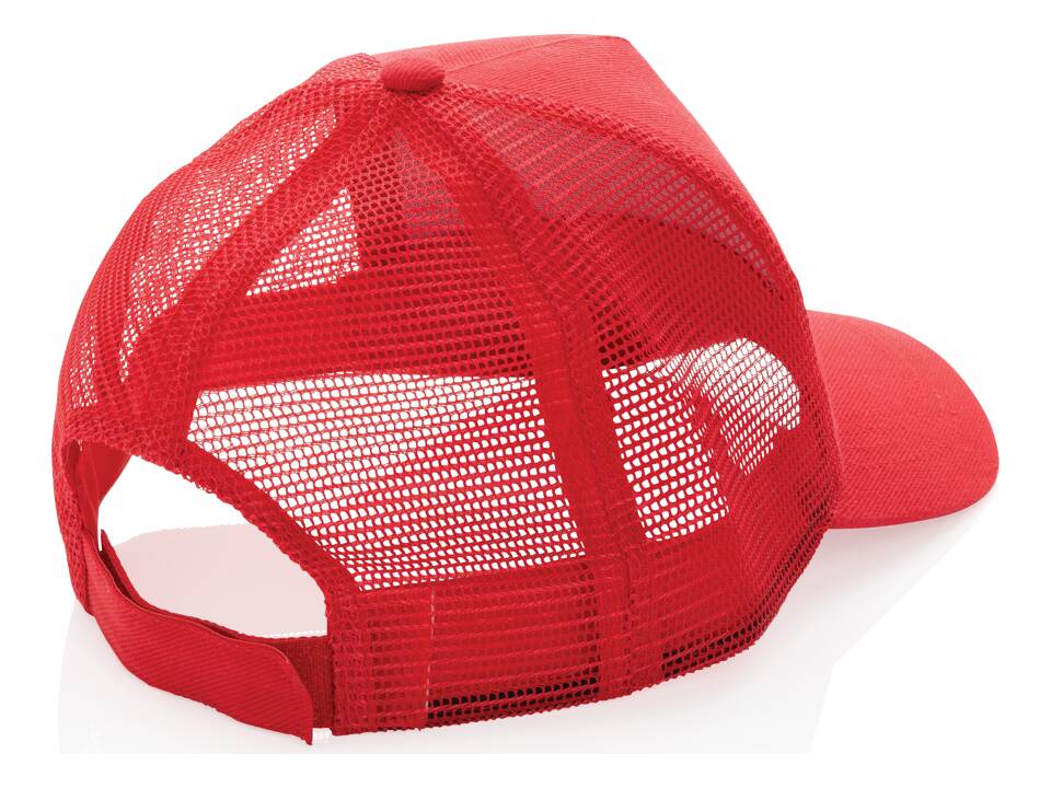 Impact AWARE™ Brushed rcotton 5 panel trucker cap 190gr 24