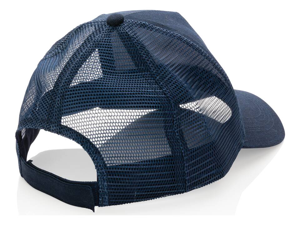 Impact AWARE™ Brushed rcotton 5 panel trucker cap 190gr 43