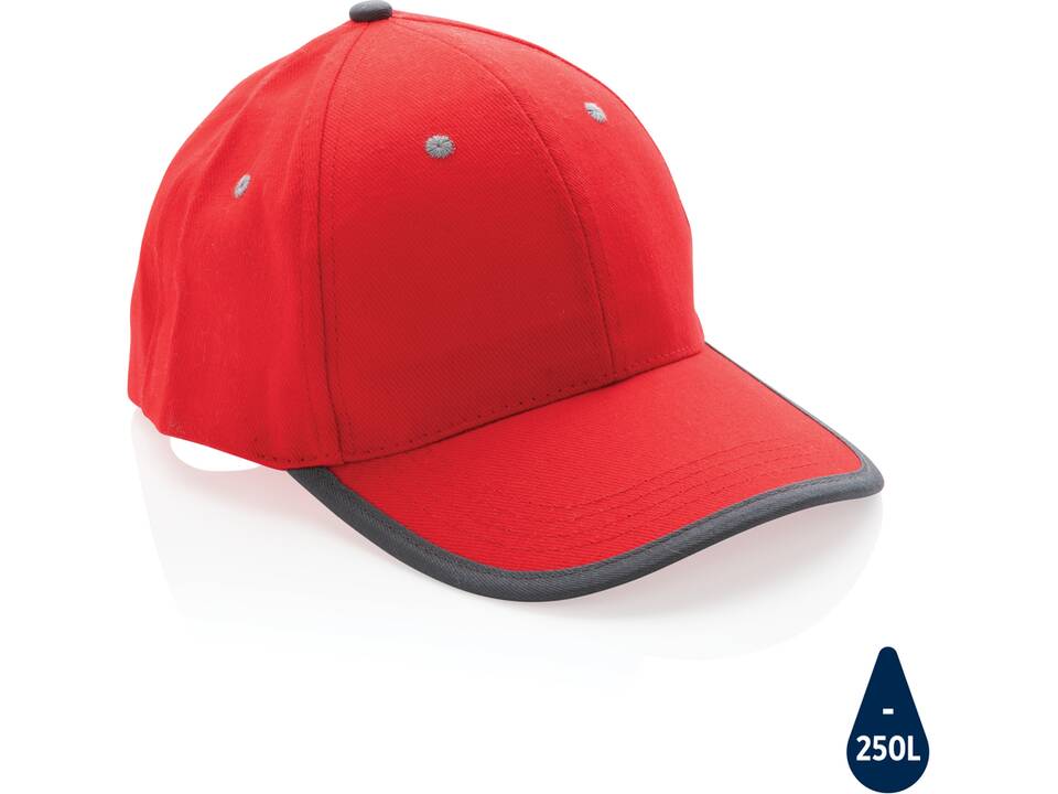Impact AWARE™ Brushed rcotton 6 panel contrast cap 280gr 23