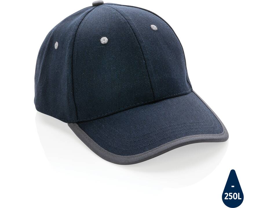 Impact AWARE™ Brushed rcotton 6 panel contrast cap 280gr 45