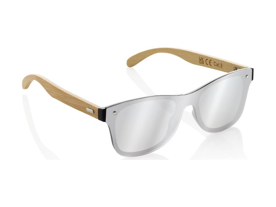Prism RCS recycled plastic sunglasses with bamboo frame 1