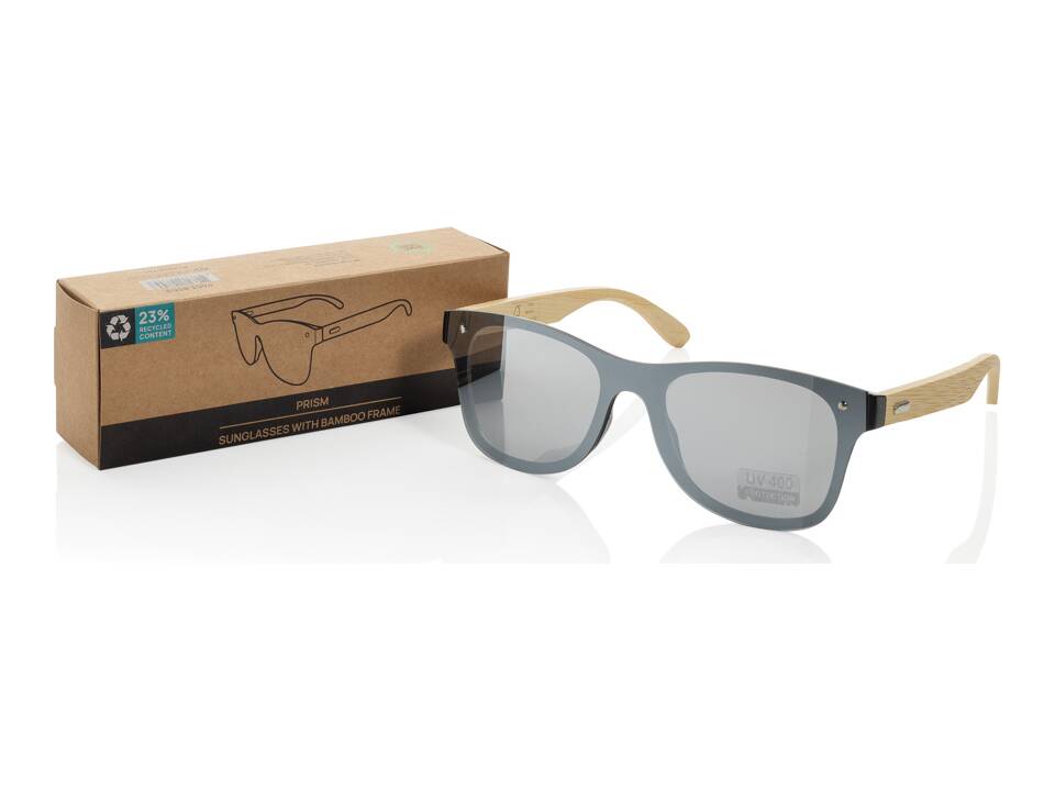 Prism RCS recycled plastic sunglasses with bamboo frame 8