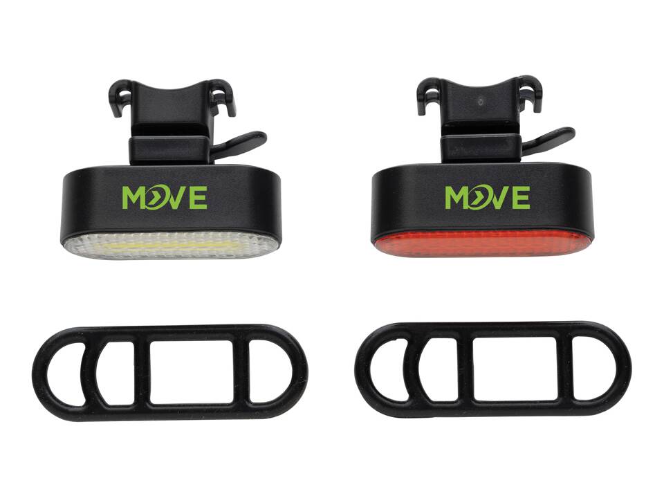 Lumino RCS recycled plastic USB re-chargeable bike light set 7