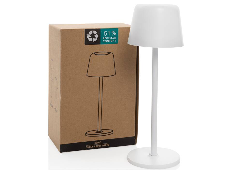 Zenic RCS recycled plastic USB re-chargable table lamp 49