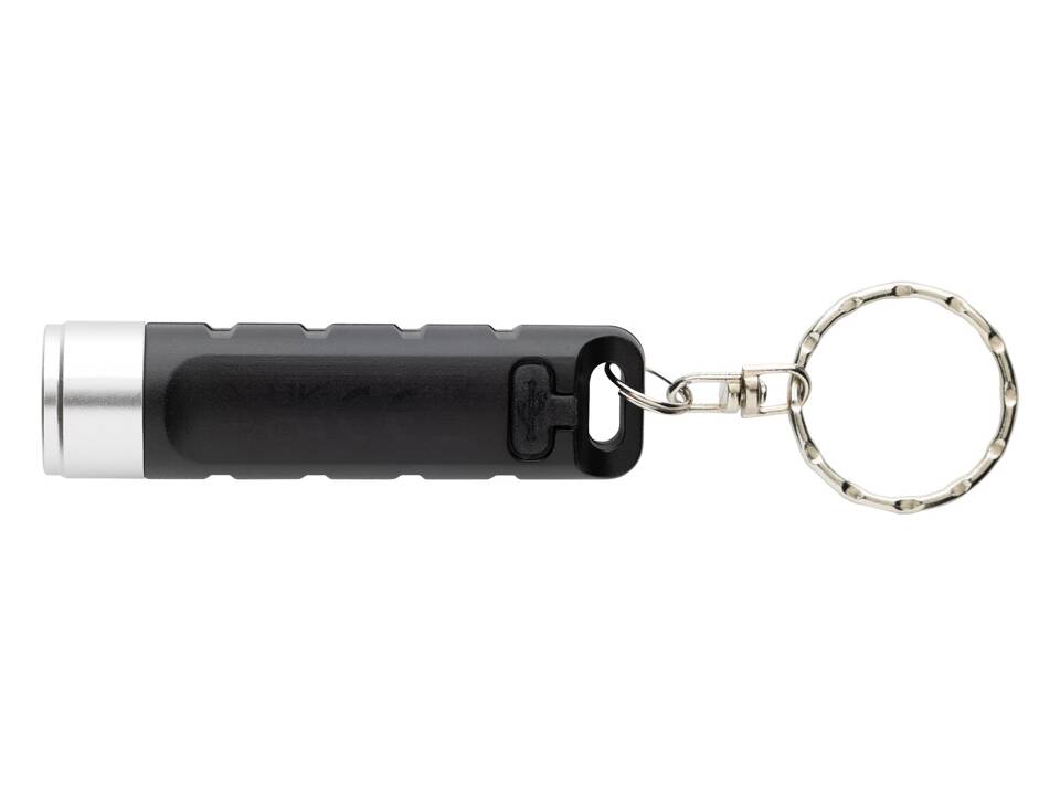 Globix RCS recycled plastic USB re-chargeable keychain torch 5