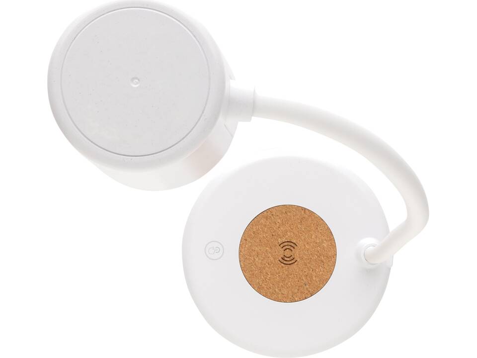 Zenara RCS recycled plastic and cork 15W wireless desk lamp 5
