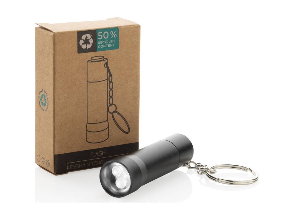 Flash RCS recycled aluminium keychain torch 9
