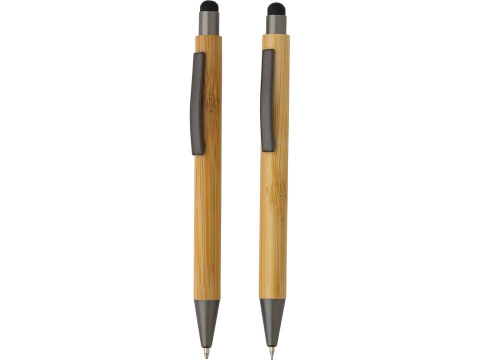 FSC® bamboo modern pen set in box 2