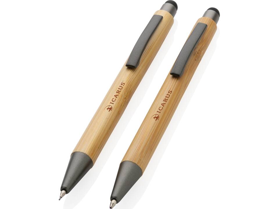 FSC® bamboo modern pen set in box 4