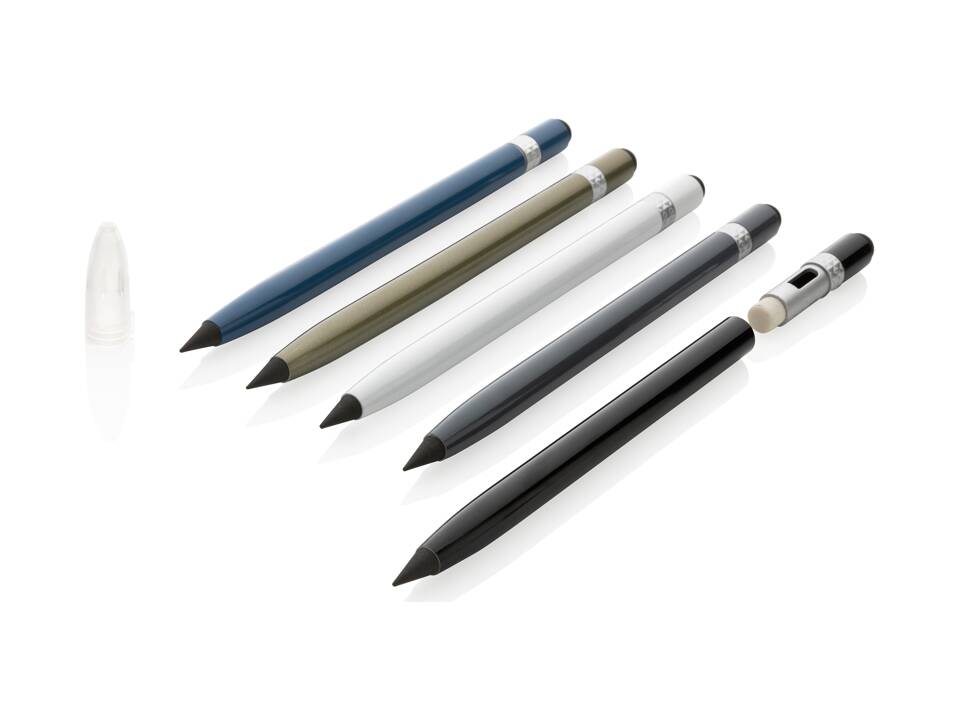 Aluminum inkless pen with eraser 9