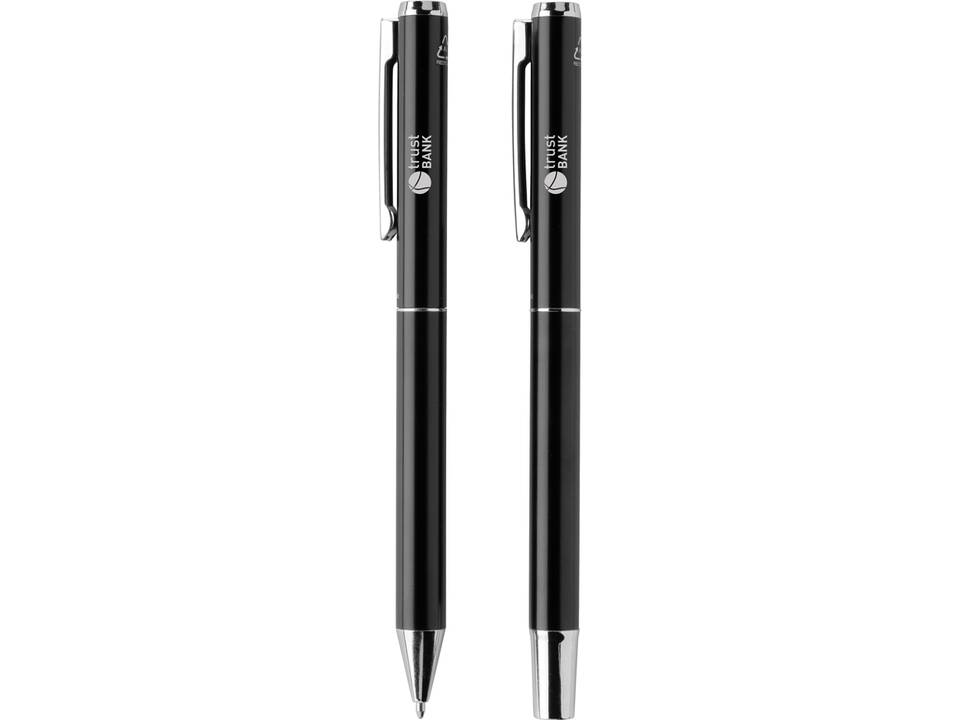 Swiss Peak Cedar RCS certified recycled aluminum pen set 6