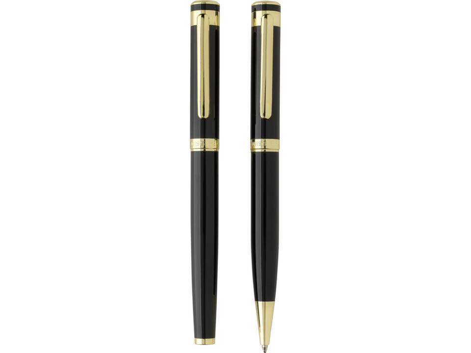 Swiss Peak Luca RCS recycled brass deluxe pen set 3
