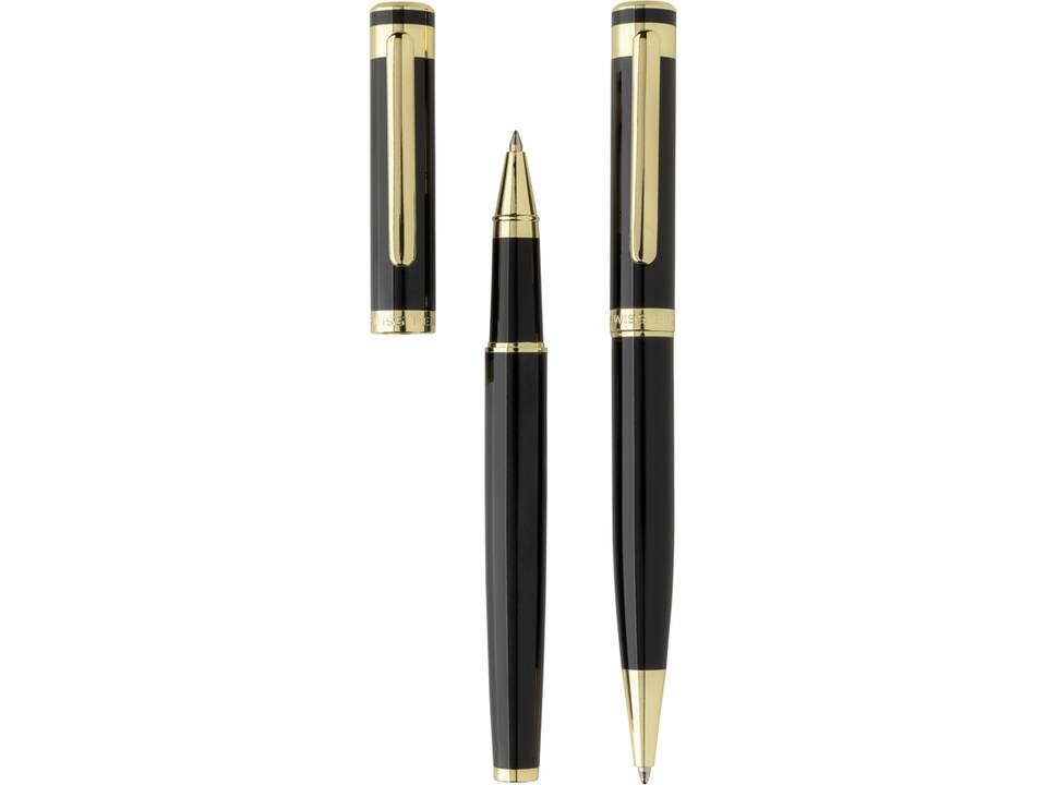 Swiss Peak Luca RCS recycled brass deluxe pen set 4