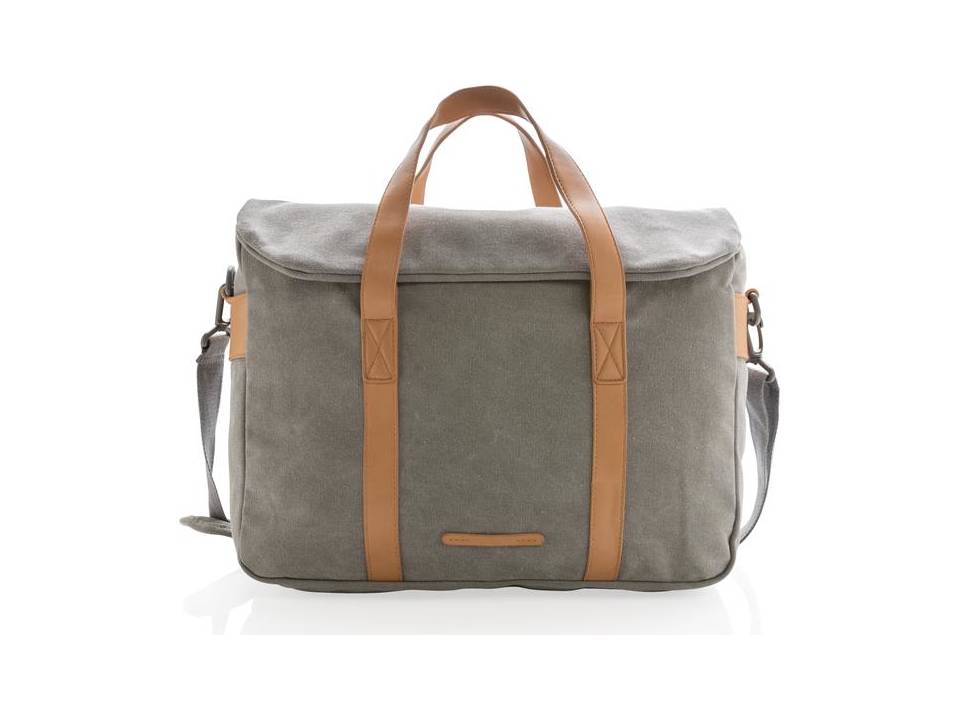 Canvas laptop bag PVC free 15