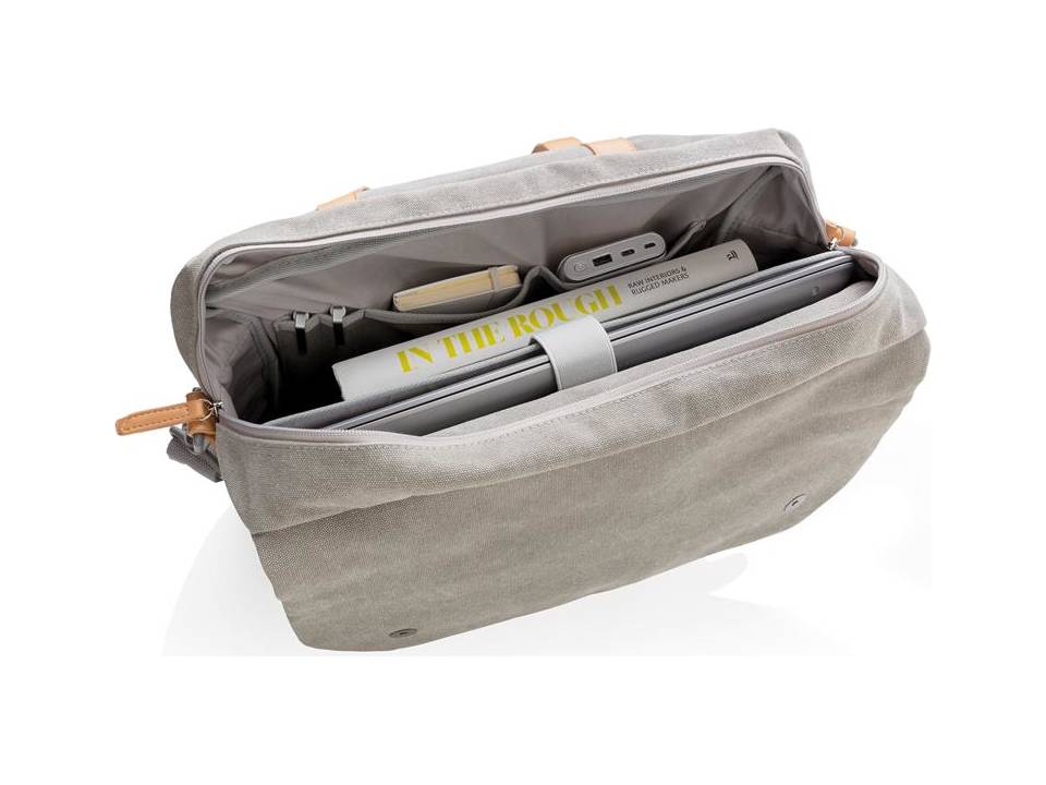 Canvas laptop bag PVC free 18