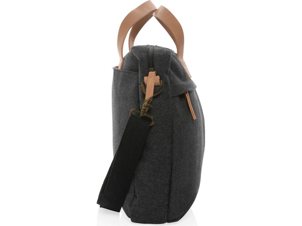 Impact AWARE™ 16 oz. recycled canvas laptop bag 10