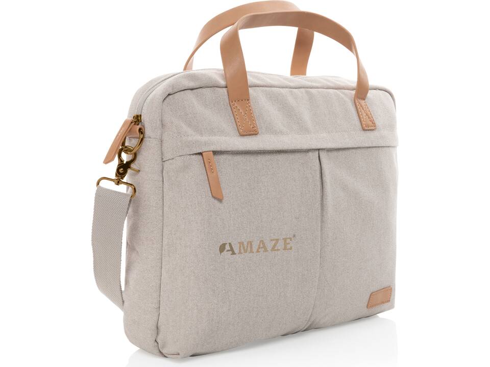 Impact AWARE™ 16 oz. recycled canvas laptop bag 21