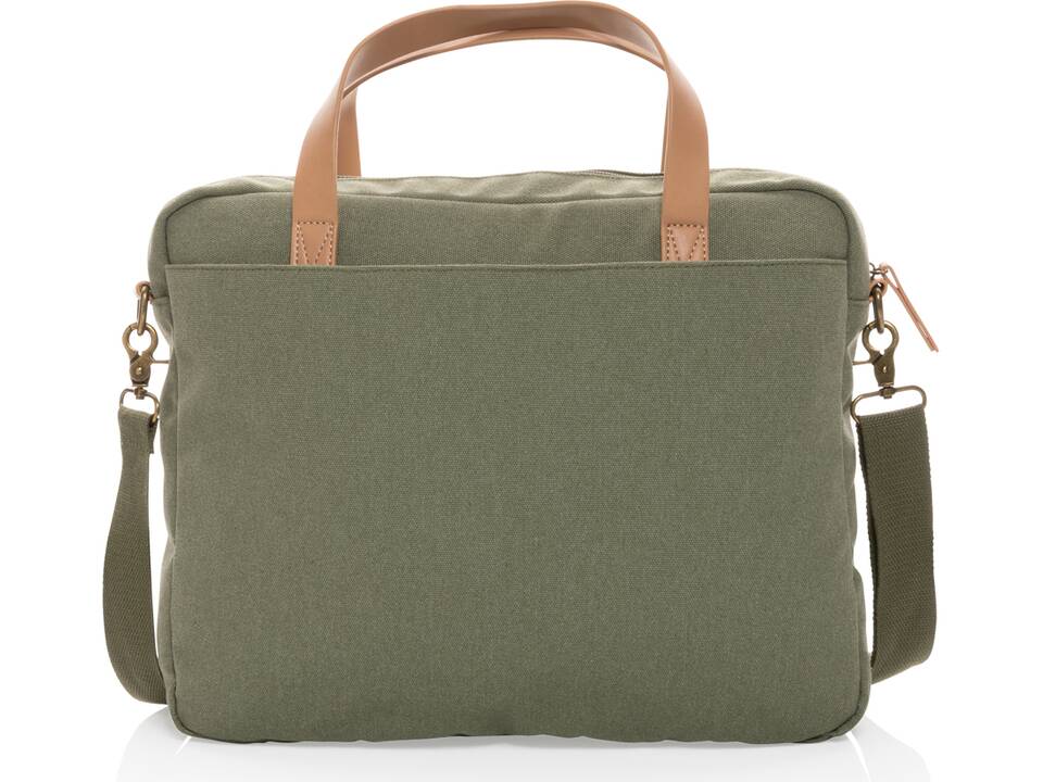 Impact AWARE™ 16 oz. recycled canvas laptop bag 32