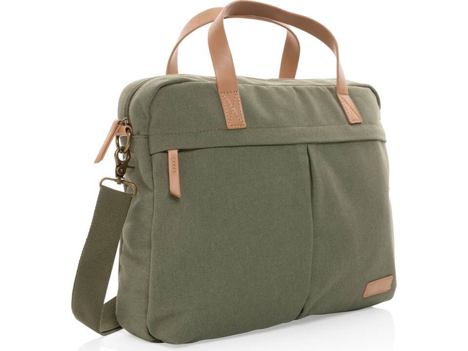 Impact AWARE™ 16 oz. recycled canvas laptop bag 34