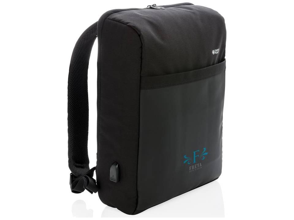 Swiss Peak 15" anti-theft RFID & USB backpack PVC free 8