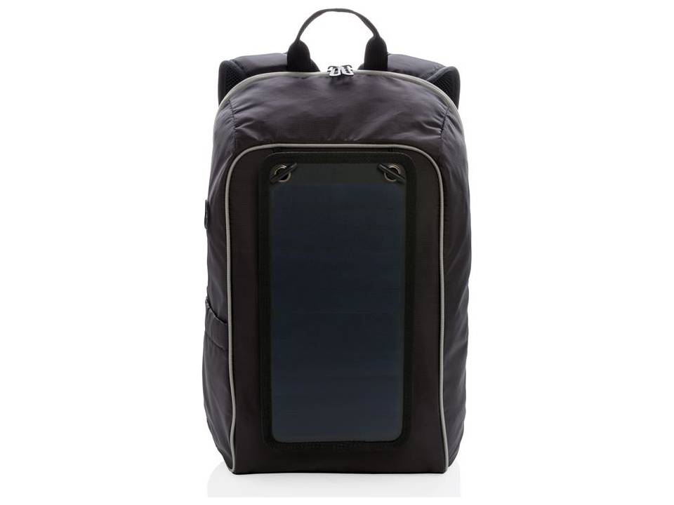 Solar panel power hiking backpack PVC free 4