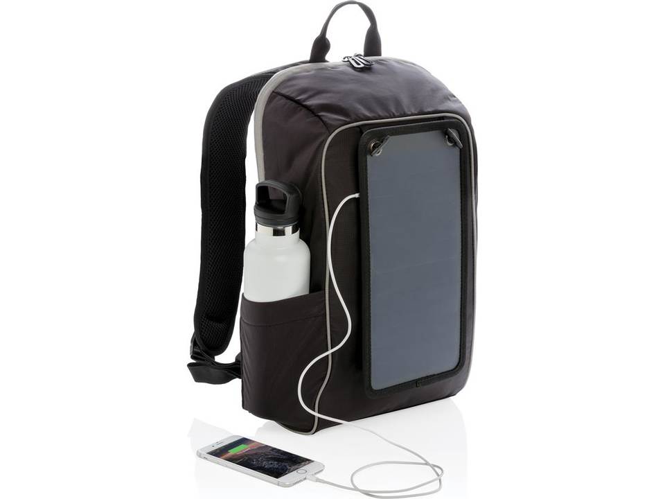 Solar panel power hiking backpack PVC free 1