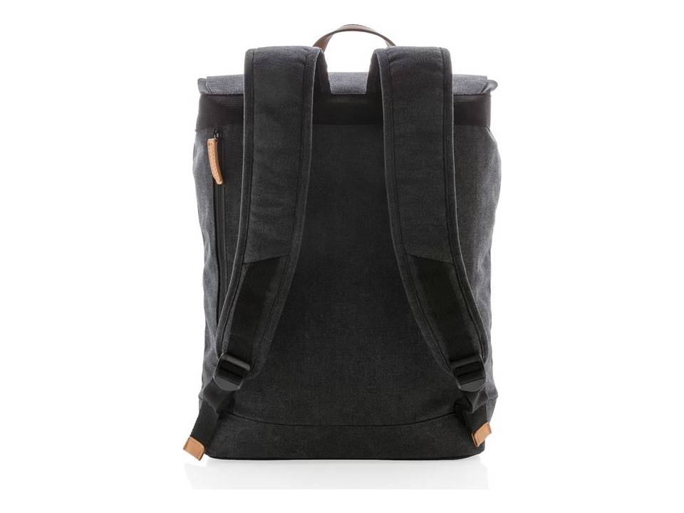 Canvas laptop backpack PVC free 9
