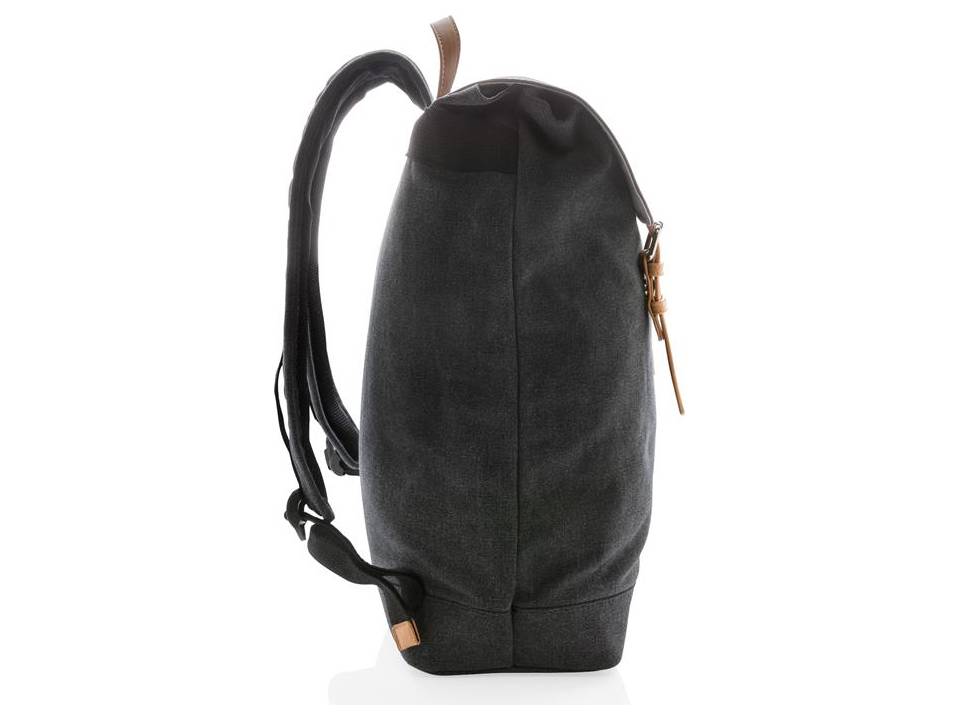 Canvas laptop backpack PVC free 10