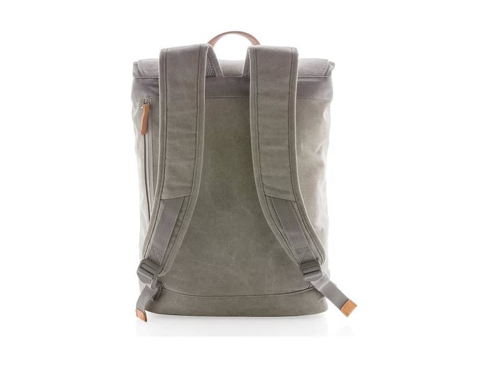 Canvas laptop backpack PVC free 2