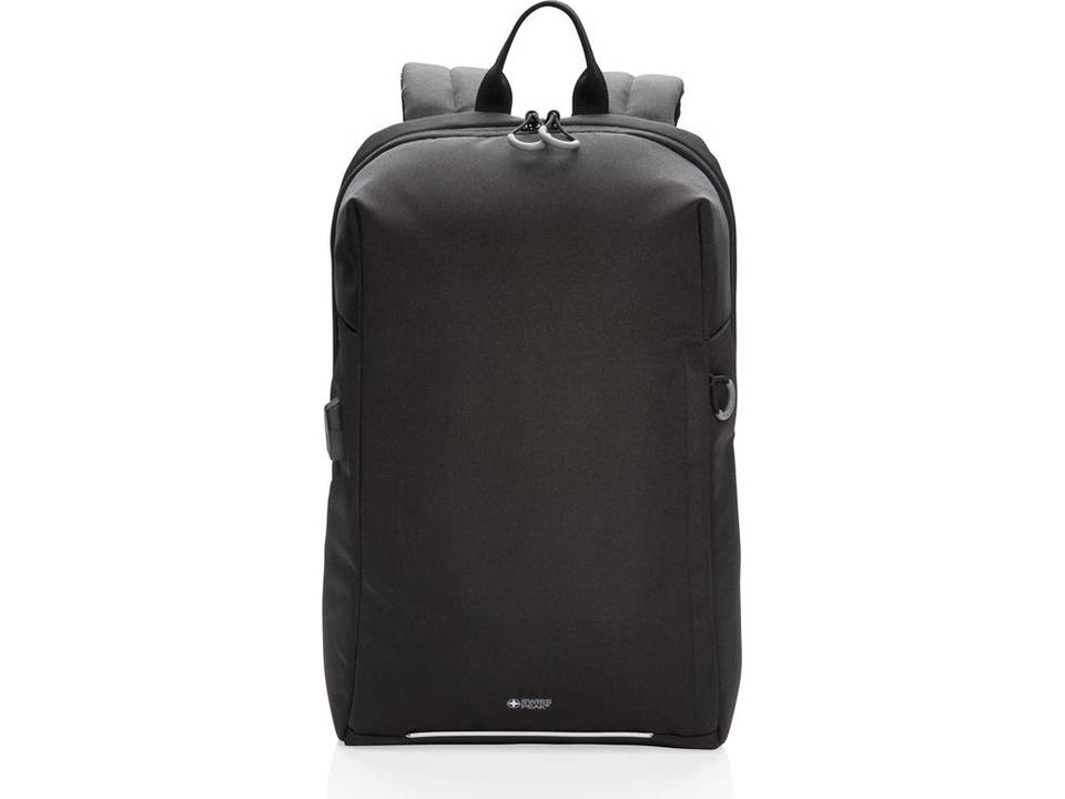 Swiss Peak RFID and USB laptop backpack PVC free 1