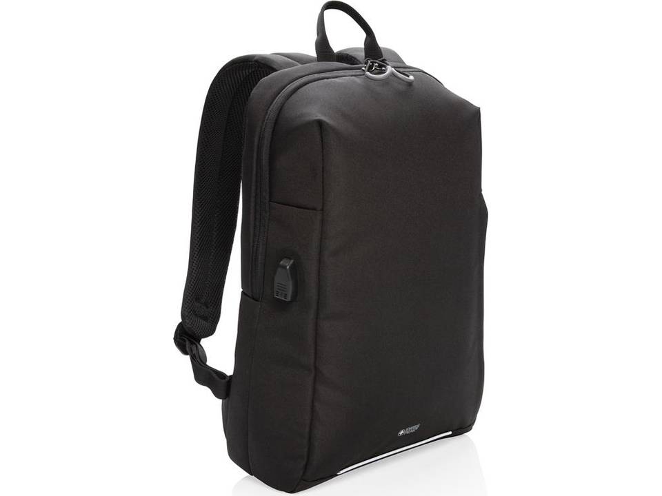 Swiss Peak RFID and USB laptop backpack PVC free 3
