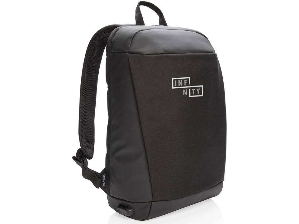 Madrid anti-theft RFID USB laptop backpack PVC free 2