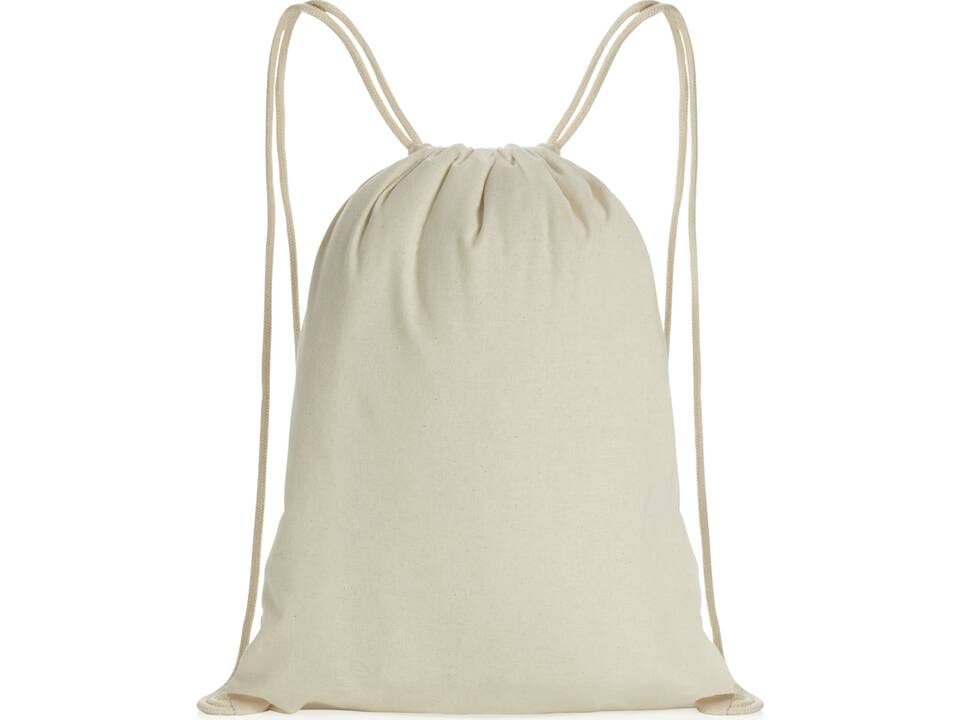 Impact AWARE™ Recycled cotton drawstring backpack 145g 10
