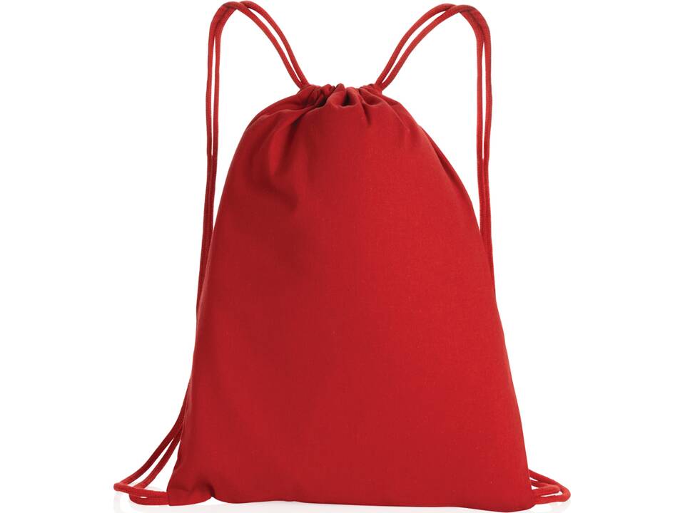 Impact AWARE™ Recycled cotton drawstring backpack 145g 16