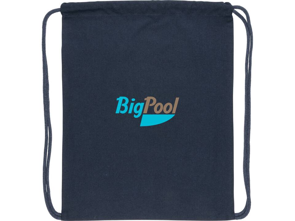 Impact AWARE™ Recycled cotton drawstring backpack 145g 34