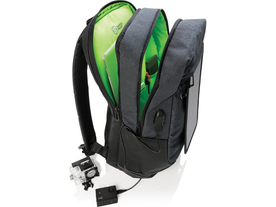 Swiss Peak eclipse solar backpack Pasco Gifts