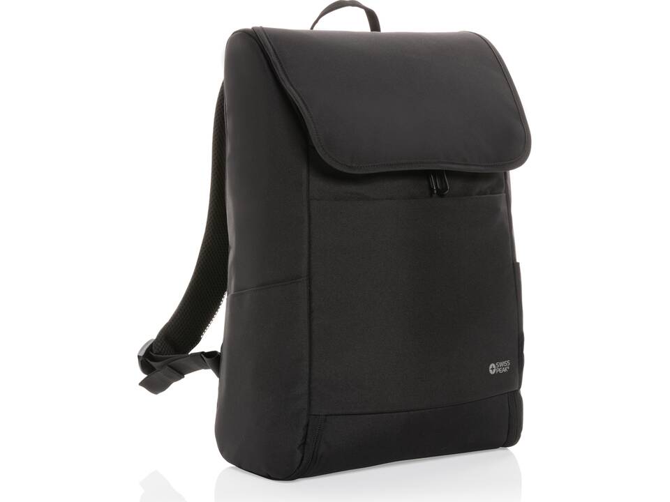 Swiss Peak Fern AWARE™ RPET all over zipper 15.6" backpack 1