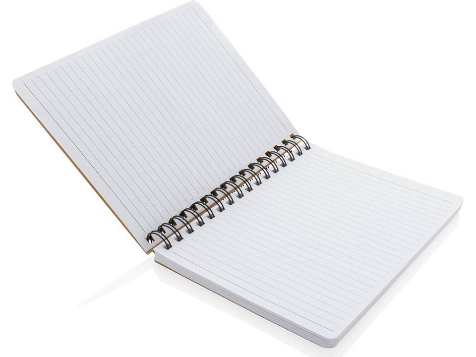 A5 Kraft spiral notebook with sticky notes 3