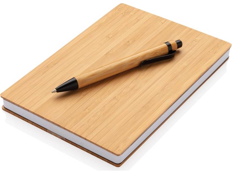 A5 Bamboo notebook & pen set 1